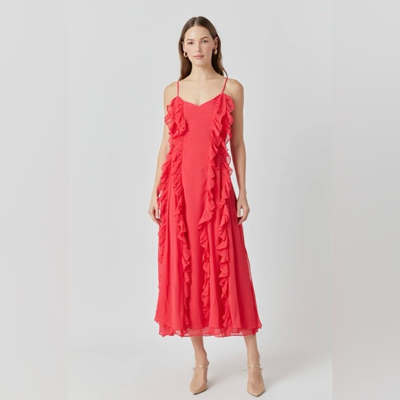 TUCKERNUCK Endless Rose strappy chiffon ruffled dress - Picture 2 of 13